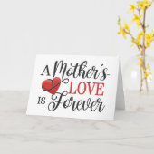 De liefde van een moeder is voor altijd | Wenskaar Kaart (Gele Bloem)
