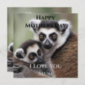 **"De liefde van een moeder: mama en Baby Lemur Kn (Voorkant / Achterkant)