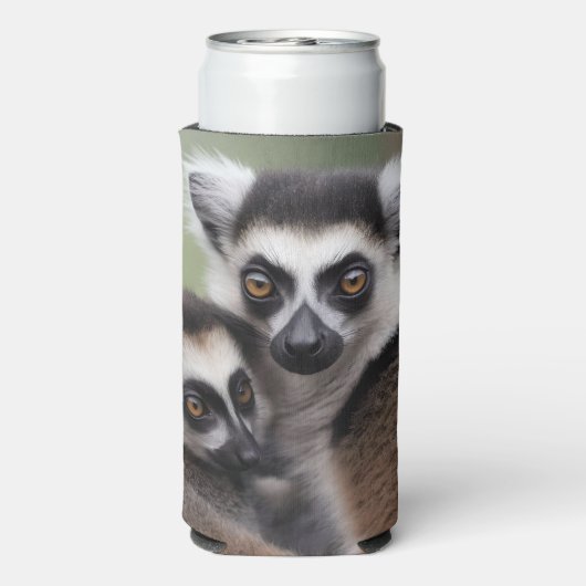 **"De liefde van een moeder: mama en Baby Lemur Kn Seltzer Blikjeskoeler (Seltzer Achterkant)