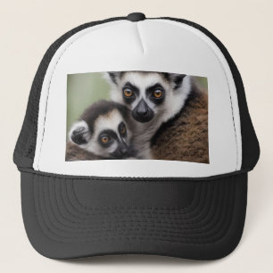 **"De liefde van een moeder: mama en Baby Lemur Kn Trucker Pet