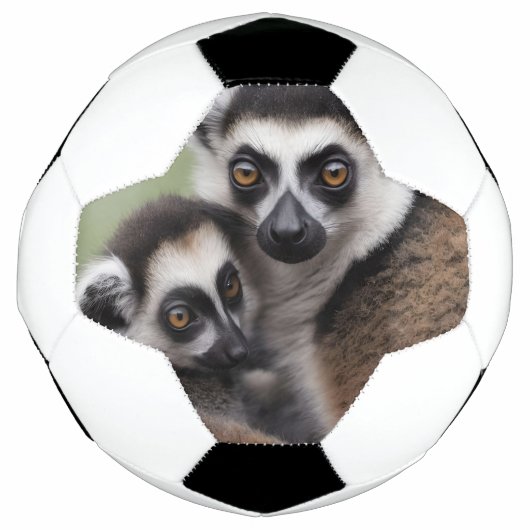**"De liefde van een moeder: mama en Baby Lemur Kn Voetbal (Voorkant)