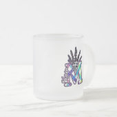 De liefde van een moeder matglas koffiemok (Voorkant rechts)