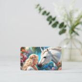 De liefde van een prinses voor haar eenhoorn Bladw Visitekaartje (Staand voorkant)