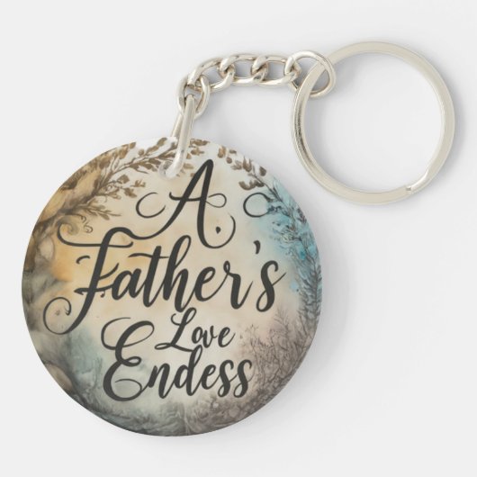 De liefde van een vader is eindeloos sleutelhanger (Achterkant)