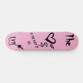 De Liefde van Geld Kwaad Roze Doodle Persoonlijk Skateboard (Horizontaal)