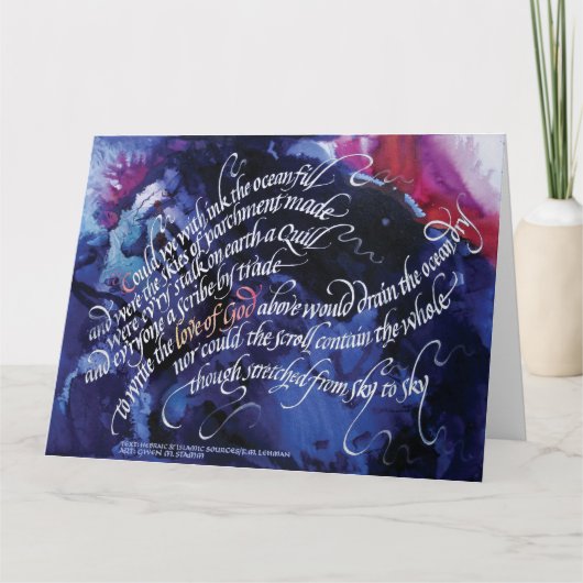 "De Liefde van God" 5.5x8.5 Gevouwen Wenskaart Kaart (Voorkant)