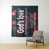 DE LIEFDE VAN GOD FAALT NOOIT 1 Kor 13:8 Kerk Wandkleed (In situ)