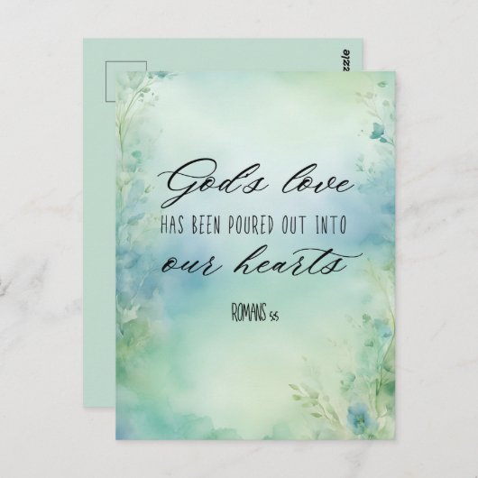 De liefde van God is in onze harten gegoten Briefkaart (Voorkant / Achterkant)