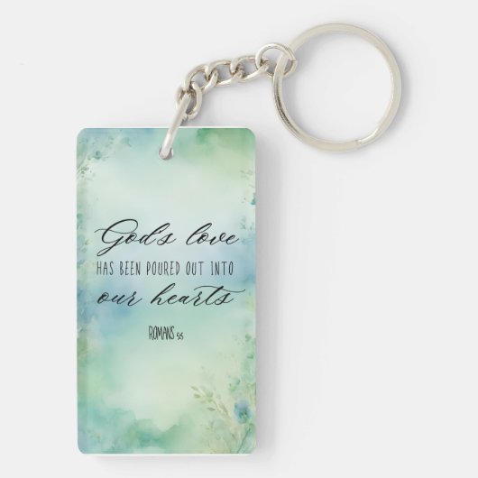 De liefde van God is in onze harten gegoten Sleutelhanger (achterkant)