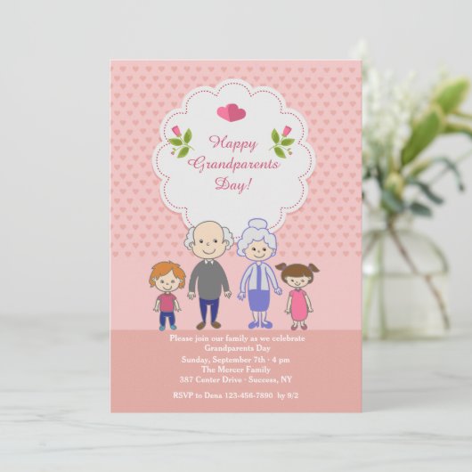 De liefde van grootouders is eindeloos kaart (Staand voorkant)