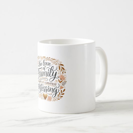 💛 De liefde van het gezin – de grootste zegen van Koffiemok (Voorkant rechts)