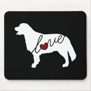 De Liefde van het golden retriever Muismat