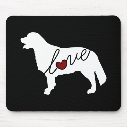 De Liefde van het golden retriever Muismat (Voorkant)