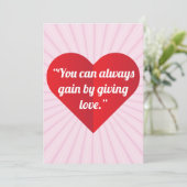 De liefde van het hart Flat Save The Date Kaart (Staand voorkant)