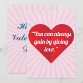 De liefde van het hart Flat Save The Date Kaart (Voorkant / Achterkant)