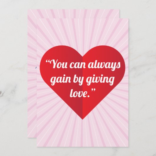 De liefde van het hart Flat Save The Date Kaart (Voorkant / Achterkant)