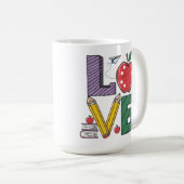 De Liefde van het Onderwijzen Vier en Eer Onderwij Koffiemok (Voorkant rechts)