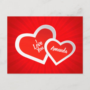 De "liefde van I u" de Leuke Harten van Valentijn. Briefkaart