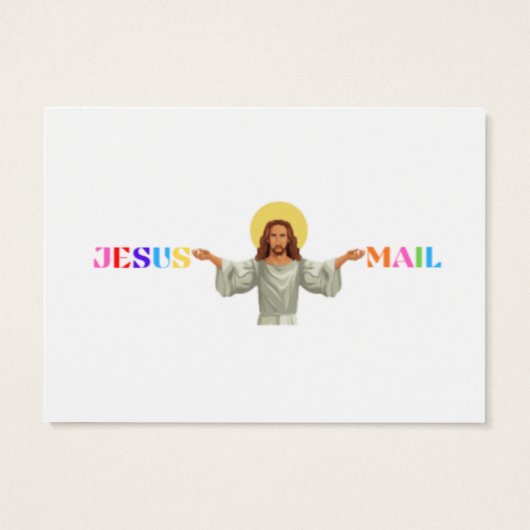 De liefde van Jezus is een lief ENGELS evangelspel Visitekaartje (Achterkant)