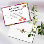 De liefde van Jezus is een lief ENGELS evangelspel Visitekaartje