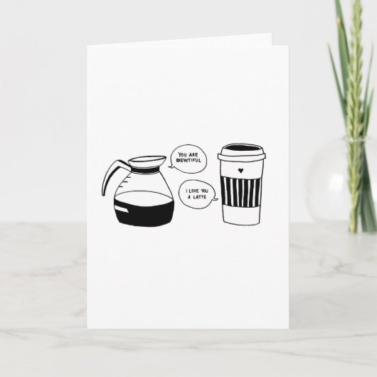 De Liefde van Latte Valentijn van de koffie Feestdagen Kaart (Voorkant)