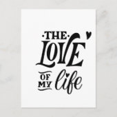 De Liefde van Mijn Leven – Romantisch Typografie O Briefkaart (Voorkant)