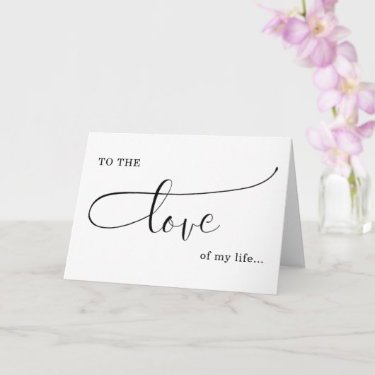 De liefde van mijn leven valentijn / jubileumliefd kaart (Orchidee)