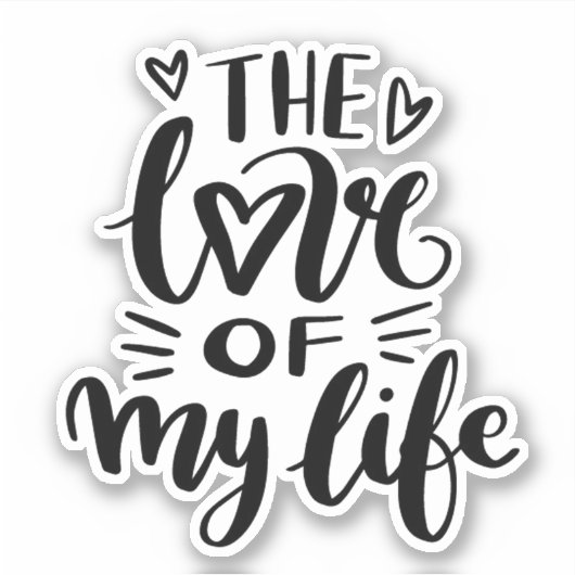 De liefde van mijn levenssticker sticker (Voorkant)
