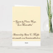 De Liefde van Misérables van Les: De Kaart van de (Achterkant)