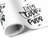 De liefde van papa eindigt nooit cadeaupapier (Rol Hoek)