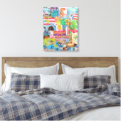 De liefde van Puerto Rico Canvas Afdruk (Insitu (Slaapkamer))