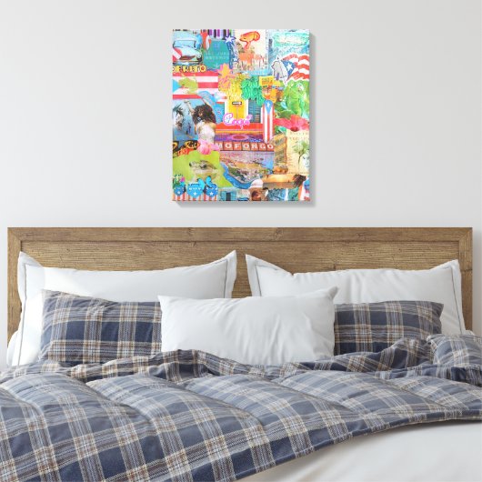 De liefde van Puerto Rico Canvas Afdruk (Insitu (Slaapkamer))