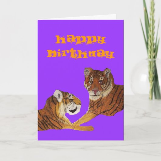 De Liefde van Purrfect van de tijger Kaart (Voorkant)