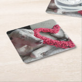 De liefde van Regen - Weimaraner Honden Onderzette Kartonnen Onderzetters (Schuin)