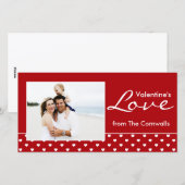 De Liefde van rood Valentijn Feestdagenkaart (Voorkant / Achterkant)