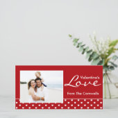 De Liefde van rood Valentijn Feestdagenkaart (Staand voorkant)