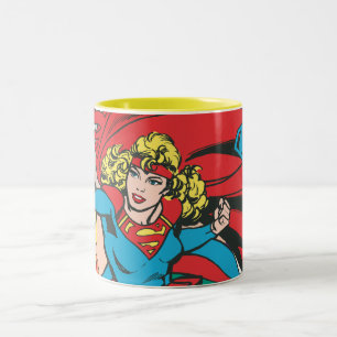 De Liefde van Supergirl verovert Tweekleurige Koffiemok