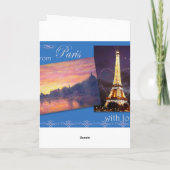 De Liefde van T'aime van Je van Parijs Valentijn Feestdagen Kaart (Achterkant)