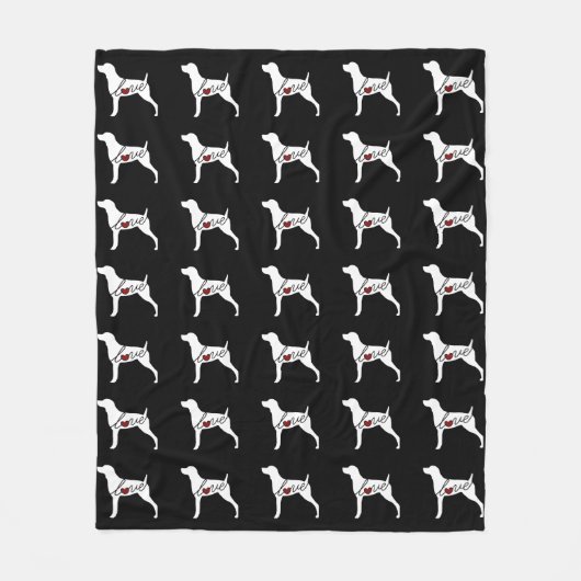 De Liefde van Weimaraner Fleece Deken (Voorkant)