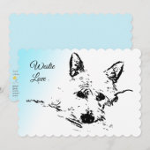 De Liefde van Westie, het Hoogland Terrier van het Feestdagenkaart (Voorkant / Achterkant)