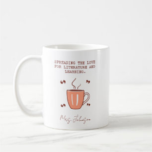 De Liefde Voor Literatuur En Leren Verspreiden Koffiemok