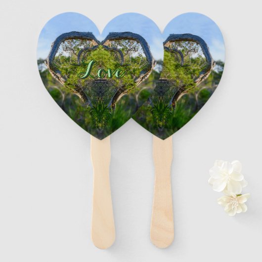 De liefde voor Natuur Handwaaier (Voorkant en achterkant)