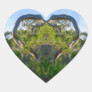 De liefde voor Natuur Hart Sticker