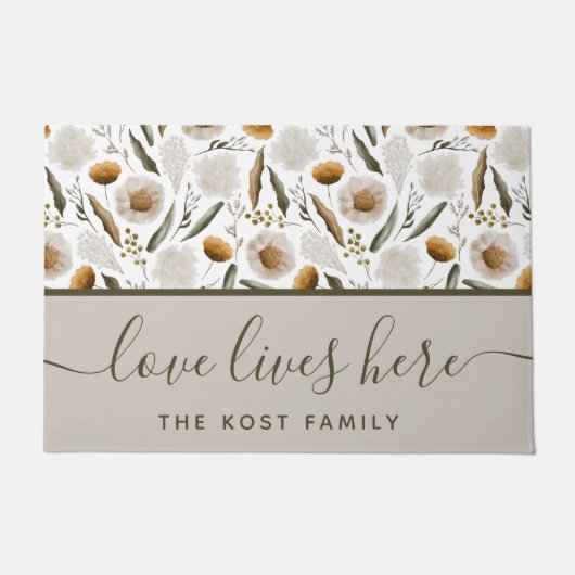 De Liefde Woont Hier Deurmat (Voorkant)