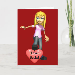 De liefde zuigt feestdagen kaart