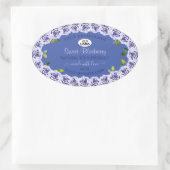 De liefdeblauwe Etiketten van het Pakket van het P (Tas)