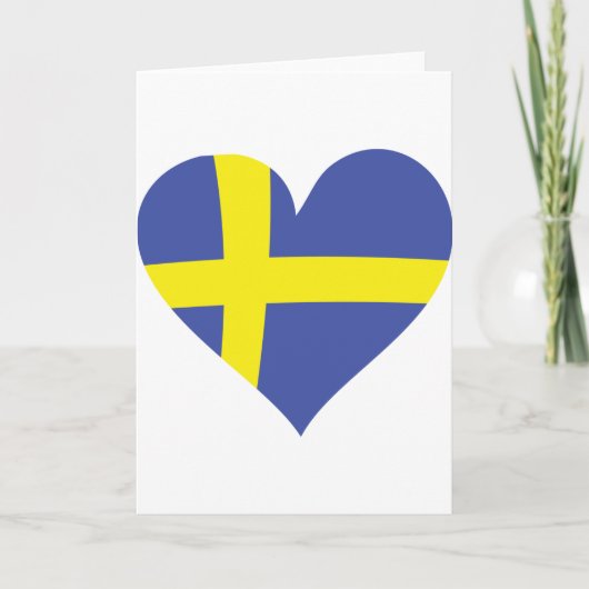 de liefdehart van Zweden - Zweedse vlag Kaart (Voorkant)