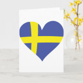 de liefdehart van Zweden - Zweedse vlag Kaart (Gele Bloem)