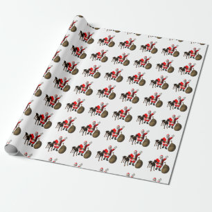 De Liefdes Doberman Pinscher van de Kerstman Cadeaupapier