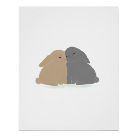 De Liefdes Konijntjes! Perfect Poster (Voorkant)